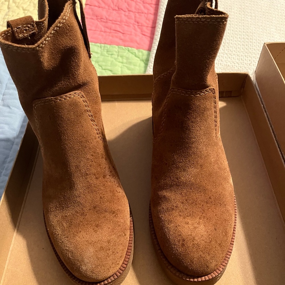 Brown Suede Ankle Boots